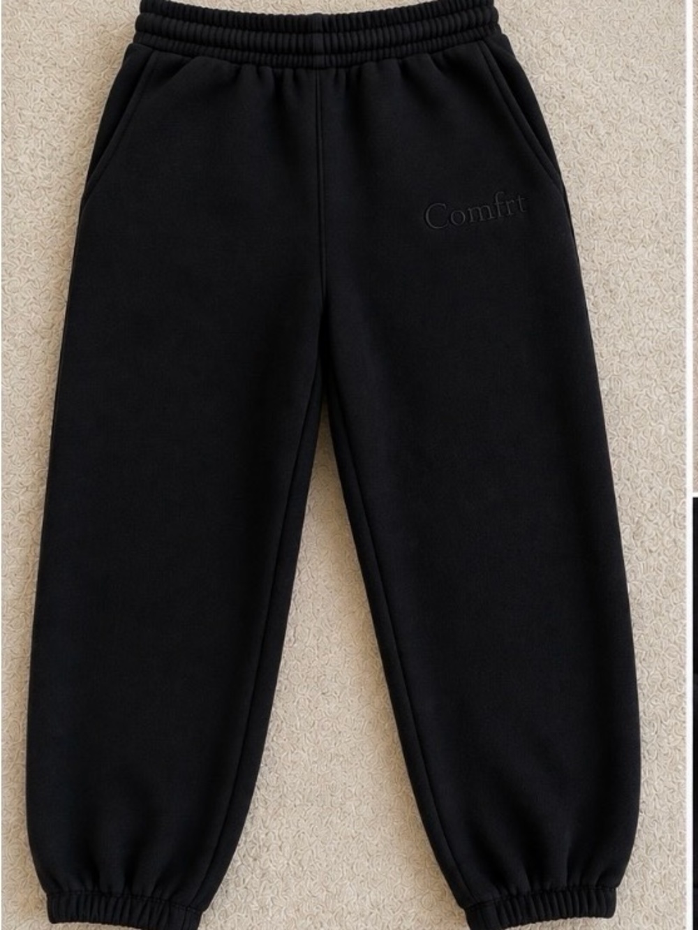 Comfrt Black Fleece Joggers